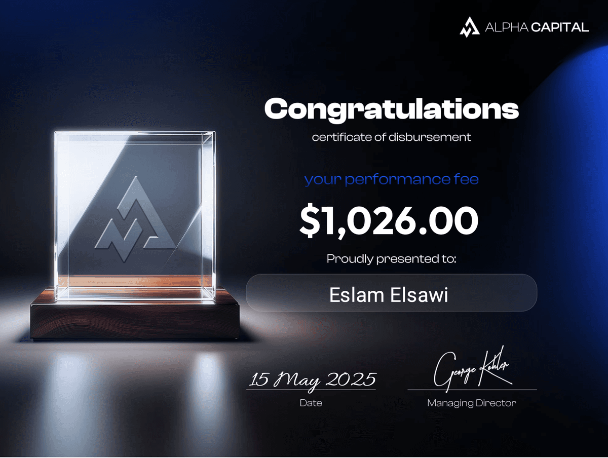 Alpha Capital - Payout $1,026 - May 2025